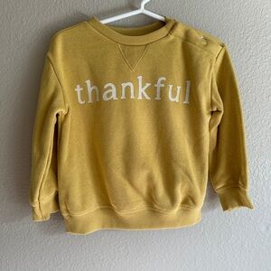 Little Co. size 18 month toddler unisex “Thankful” crewneck sweatshirt